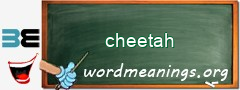 WordMeaning blackboard for cheetah